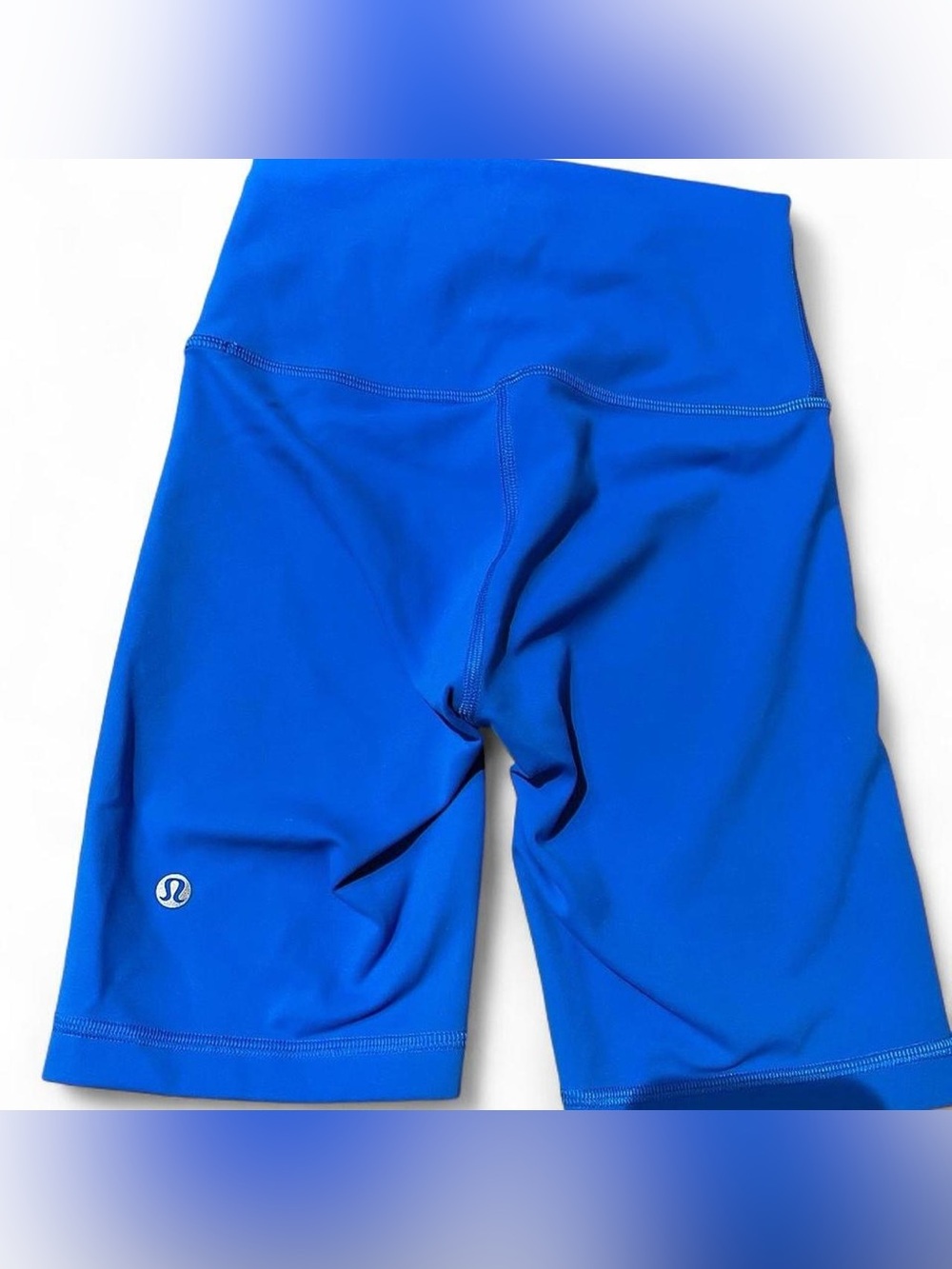 Lululemon Azure Blue High Waisted Athletic Biker Shorts Women’s Size 2
